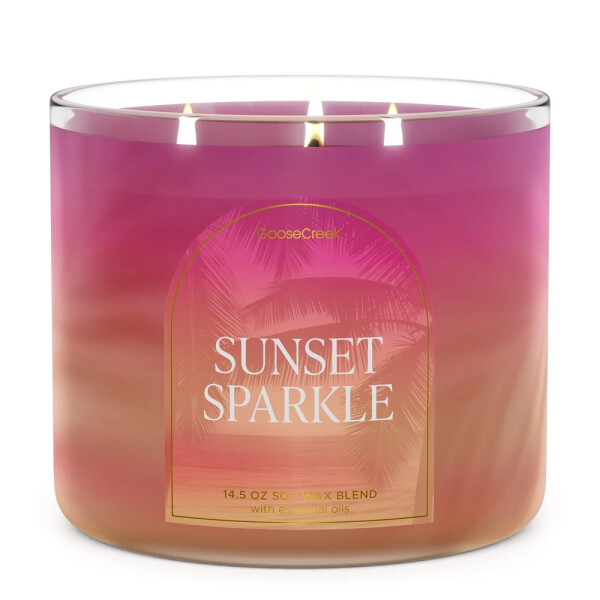 Sunset Sparkle 3-Docht-Kerze 411g