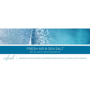 Fresh Air &amp; Sea Salt - Refresh 3-Docht-Kerze 411g