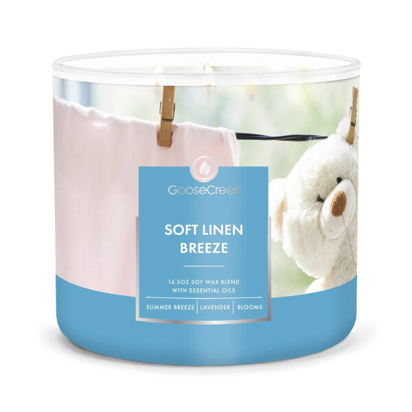 Goose Creek Candle® Soft Linen Breeze 3-Docht-Kerze 411g