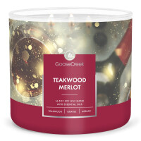 Teakwood Merlot 3-Docht-Kerze 411g