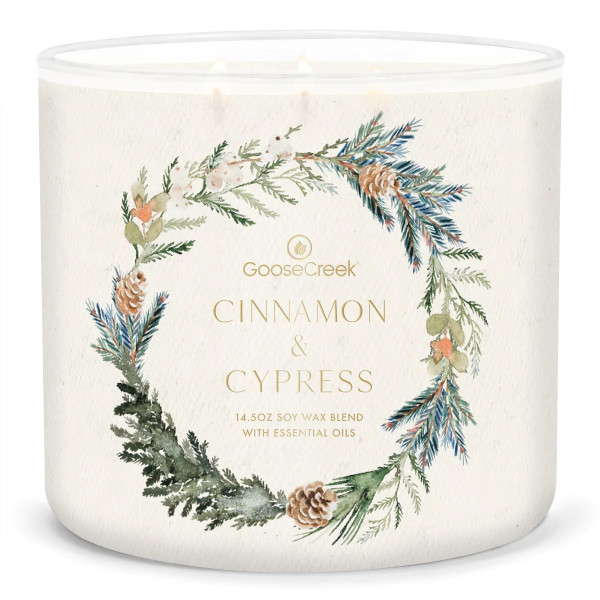 Goose Creek Candle® Cinnamon & Cypress 3-Docht-Kerze 411g