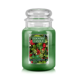 Country Candle™ Holly & Mistletoe 2-Docht-Kerze...