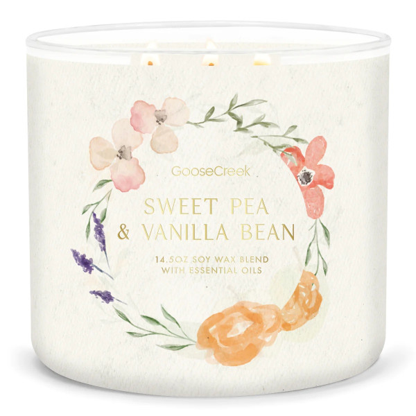 Goose Creek Candle® Sweet Pea & Vanilla Bean 3-Docht-Kerze 411g