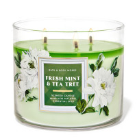 Bath & Body Works® Fresh Mint & Tea Tree 3-Docht-Kerze 411g