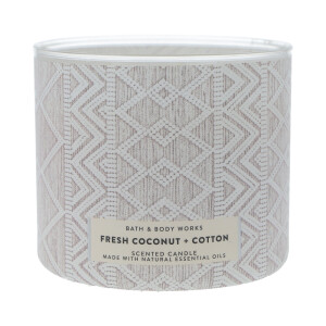 Fresh Coconut & Cotton 3-Docht-Kerze 411g