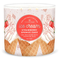 Strawberry Sponge Cake Ice Cream 3-Docht-Kerze 411g