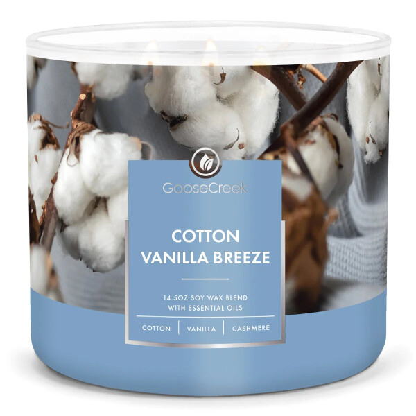 Goose Creek Candle® Cotton Vanilla Breeze 3-Docht-Kerze 411g