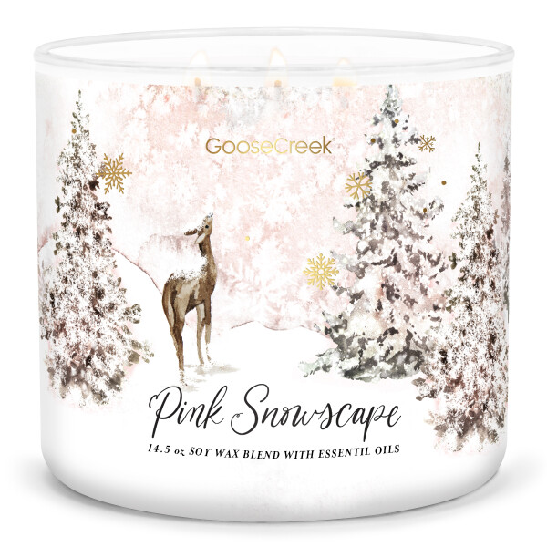 Goose Creek Candle® Pink Snowscape 3-Docht-Kerze 411g