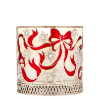 Bath & Body Works® Jar Holder Red Bows & Snowflakes