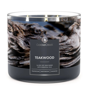 Goose Creek Candle® Teakwood 3-Docht-Kerze 411g