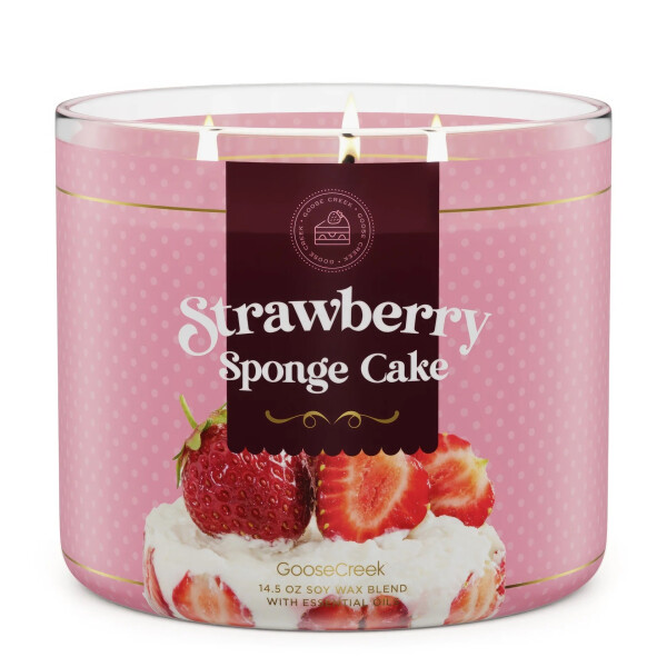 Goose Creek Candle® Strawberry Sponge Cake 3-Docht-Kerze 411g