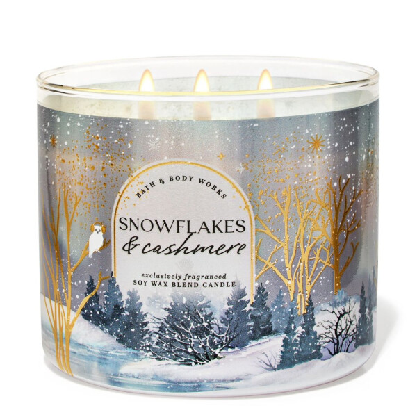 Bath & Body Works® Snowflakes & Cashmere 3-Docht-Kerze 411g