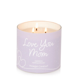 Yankee Candle® Amber & Sandalwood - Love You Mom 3-Docht-Kerze 411g