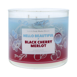 Hello Beautiful & Black Cherry Merlot 3-Docht-Kerze 411g