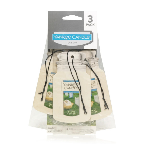 Yankee Candle® Car Jar® / Duftbaum Clean Cotton® 3er Bonus-Pack