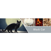 Black Cat 3-Docht-Kerze 411g Halloween Collection