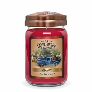 Candleberry® Fire Bourbon™ Großes Glas 623g