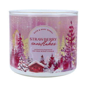 Strawberry Snowflakes 3-Docht-Kerze 411g