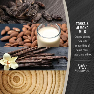 WoodWick® Tonka & Almond Milk Wachsmelt 85g