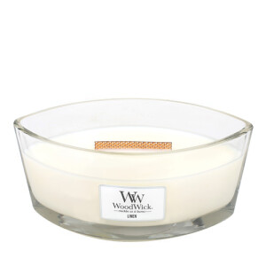 WoodWick® Linen Kerzenglas Ellipse 453,6g mit...