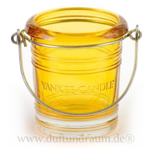 Votivkerzenhalter Bucket Yellow mit Henkel