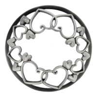 Exclusive Line by Duft & Raum: Candle Topper Open Hearts Brushed Silver