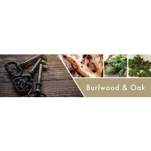 Burlwood & Oak 3-Docht-Kerze 411g