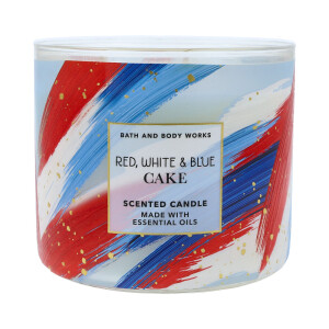 Bath & Body Works® Red, White & Blue Cake 3-Docht-Kerze 411g