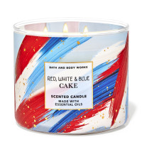 Bath & Body Works® Red, White & Blue Cake 3-Docht-Kerze 411g