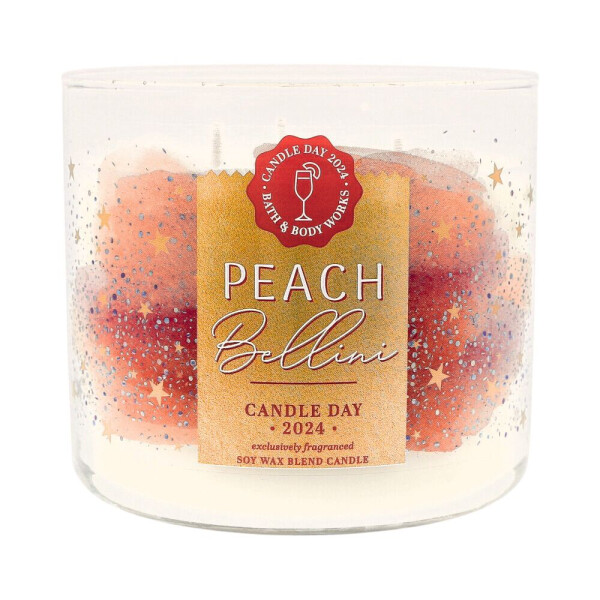 Peach Bellini 3-Docht-Kerze 411g