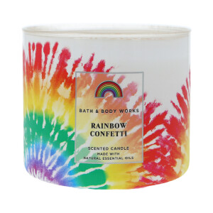 Rainbow Confetti 3-Docht-Kerze 411g